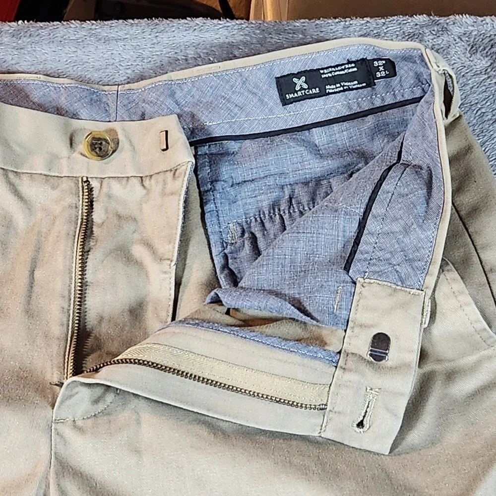 Nordstrom Mens Shop Pants 32x32‎ Beige Straight Chino Khaki